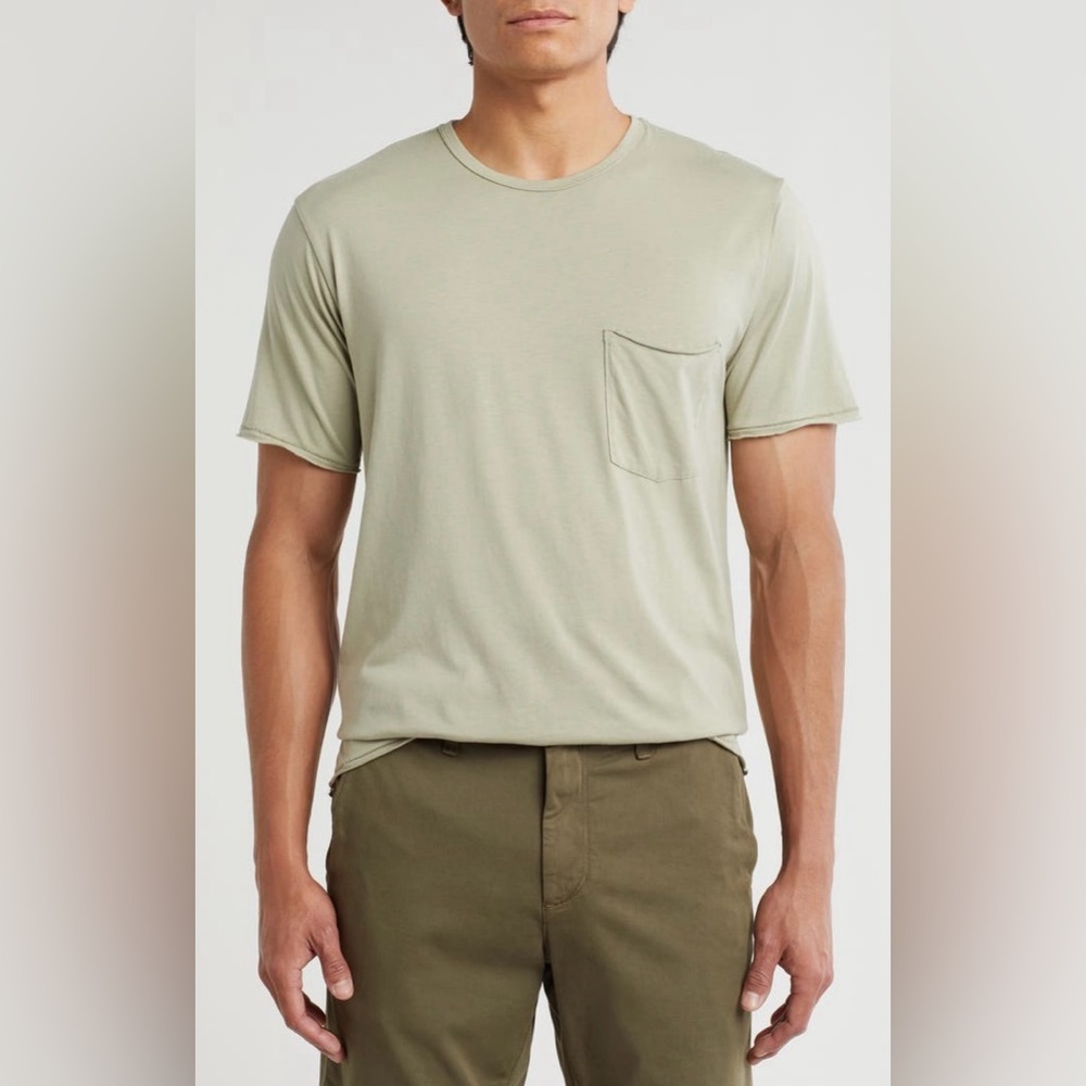 NWT Rag & Bone Matthew Pocket tee in moss - L
